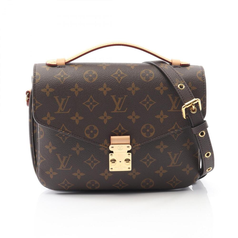 Louis Vuitton Pochette Metis Monogram Handbag Canvas Leather Brown - Picture 1 of 6